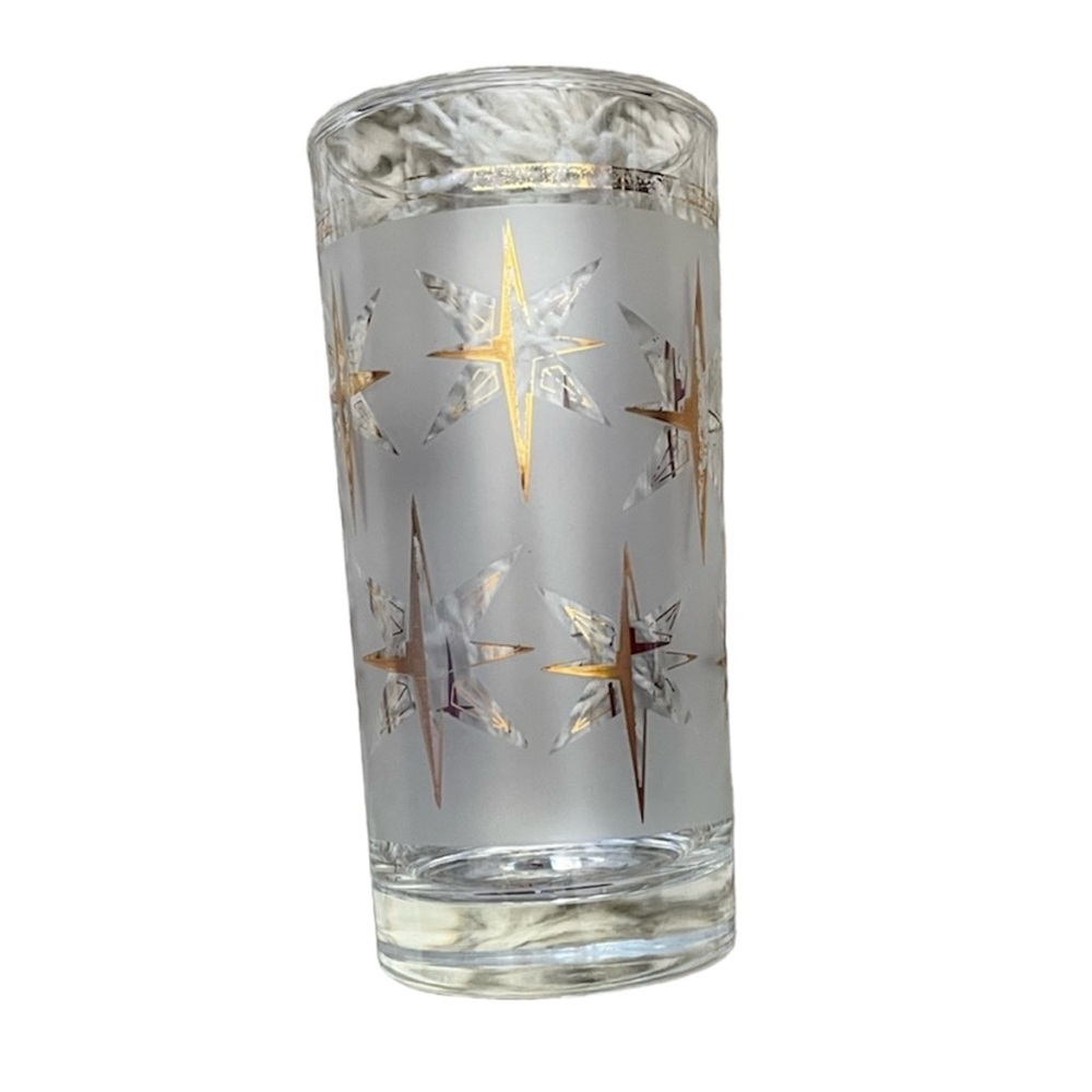 MCM vintage Libbey Dominion starburst glass